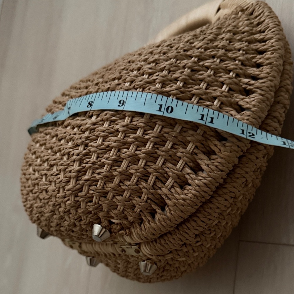 Rattan Brown Round Woven Mini Bag - Picture 7 of 11